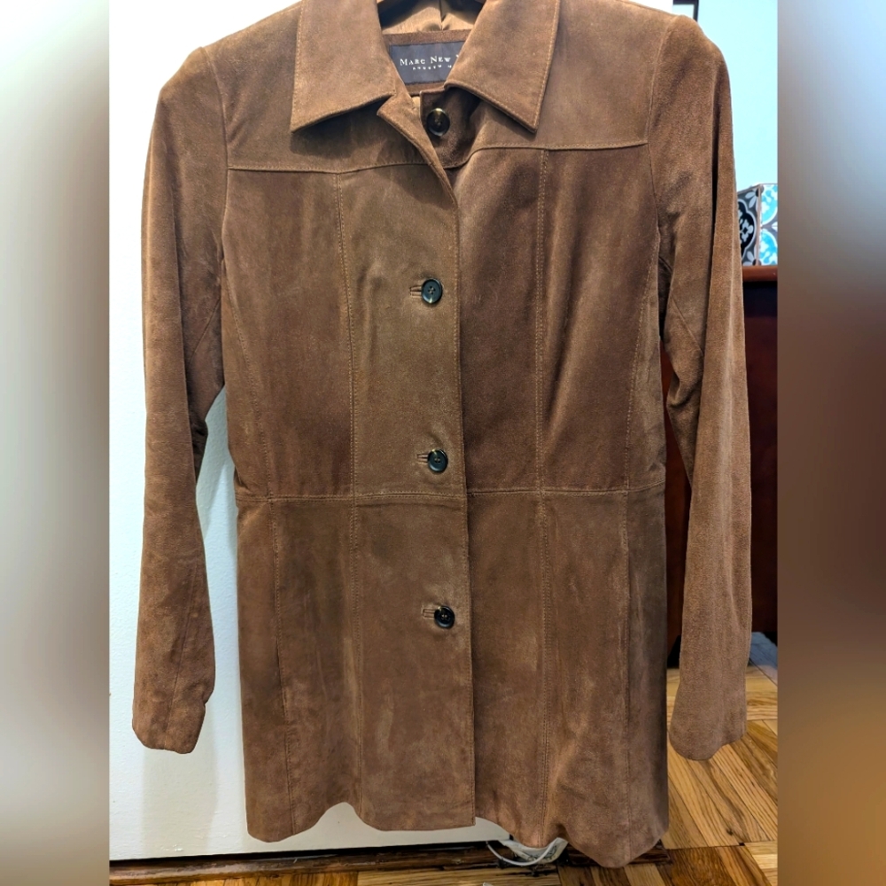 Marc (andrew marc) Suede car coat lgth Jacket- I had the wrong name just updatd